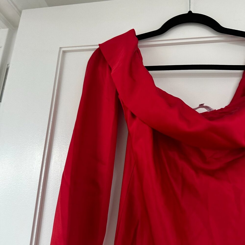 Reformation Red Off-Shoulder Mini Dress - Picture 5 of 9